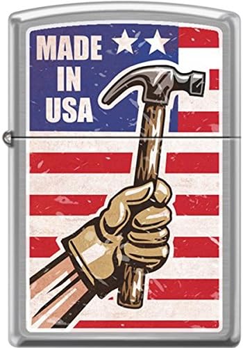 Zippo Brushed Chrome Windproof Lighter Made in USA