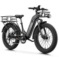 Aipas M1 Max Electric Bike for Adults, 1800W Peak Motor Ebike, 48V 17.5Ah Battery, 26" Fat Tire Electric Mountain Bike, 85 Miles Range, Hydraulic Disc Brakes & Air Suspension with with Combo Baskets