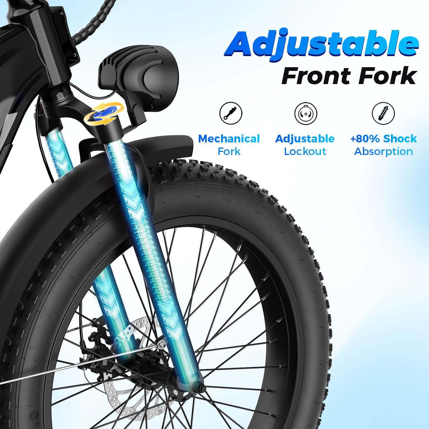 Aipas M1 Max Electric Bike for Adults, 1800W Peak Motor Ebike, 48V 17.5Ah Battery, 26" Fat Tire Electric Mountain Bike, 85 Miles Range, Hydraulic Disc Brakes & Air Suspension with with Combo Baskets